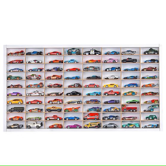 Hot Wheels Car Shelf - White, 80 Slots