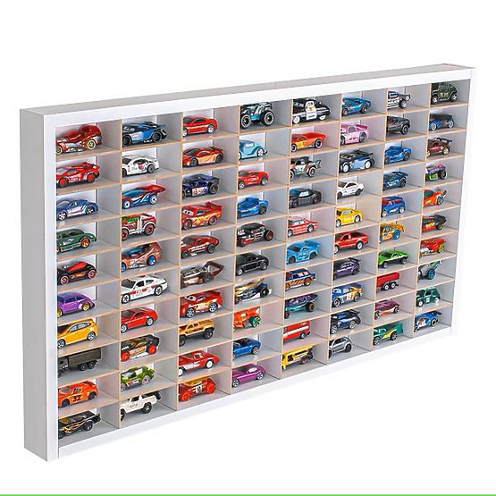 Hot Wheels Car Shelf - White, 80 Slots