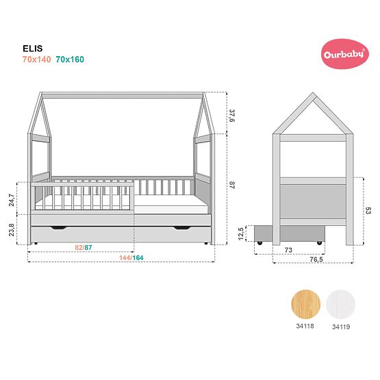 House Bed ELIS White