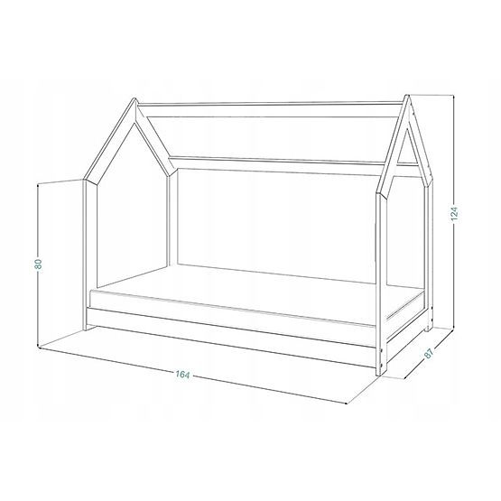 House Bed Stela 160 x 80 cm - Natural