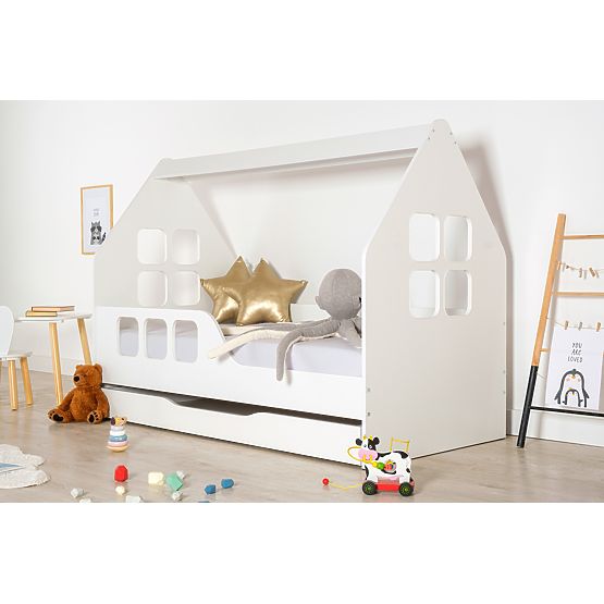Woody House Bed 160 x 80 cm - White