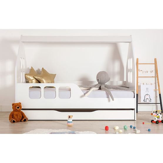 Woody House Bed 160 x 80 cm - White