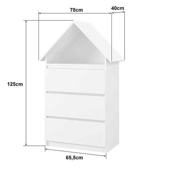 Sofie House-Shaped Dresser - White