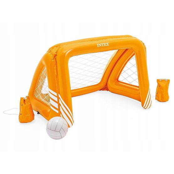 Inflatable goal with a ball for the pool