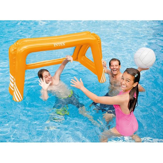 Inflatable goal with a ball for the pool