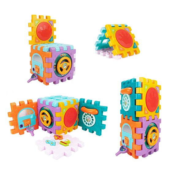 Interactive Educational Cube with Sorting and Sounds 6-in-1