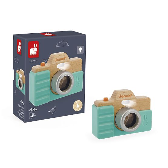 Janod Children's wooden camera with sound and light