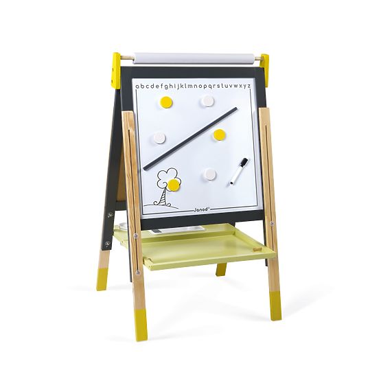 Janod Whiteboard double-sided standing - adjustable height