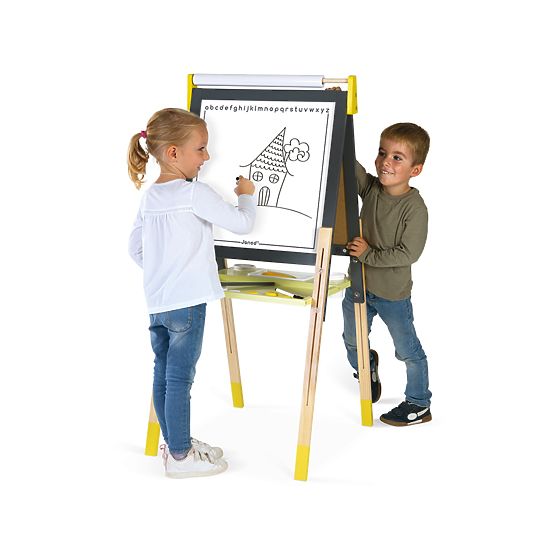 Janod Whiteboard double-sided standing - adjustable height