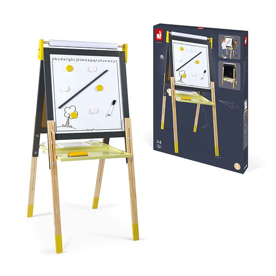 Janod Whiteboard double-sided standing - adjustable height