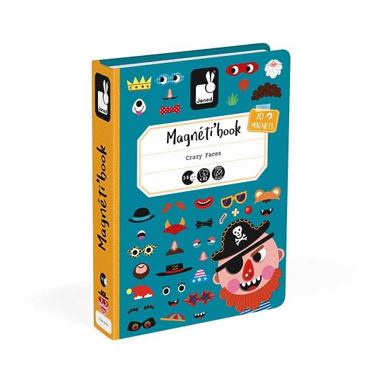 Janod Magnetibook Funny faces boys