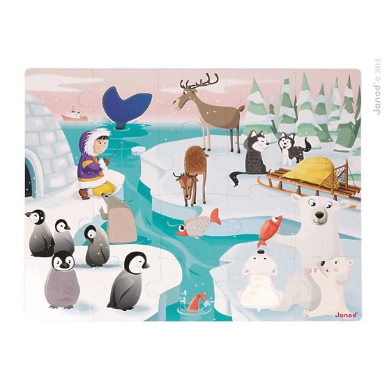Janod Touch puzzle Life on ice 20 pcs