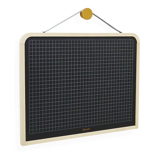 Janod Wooden board with grid for hanging - double-sided