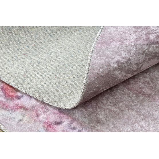 JUNIOR 51549.802 Round Washable Crown Rug for Kids Anti-Slip - Pink