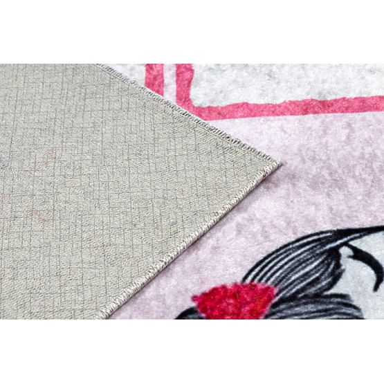 JUNIOR 51828.802 Washing Mat Hopscotch, Ballerina for Kids Anti-slip - Pink