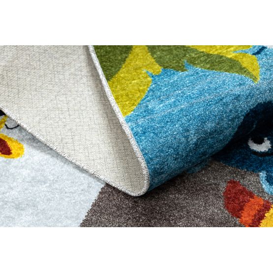 JUNIOR 51858.802 Washing Mat Animals, Africa for Children Non-slip - Grey