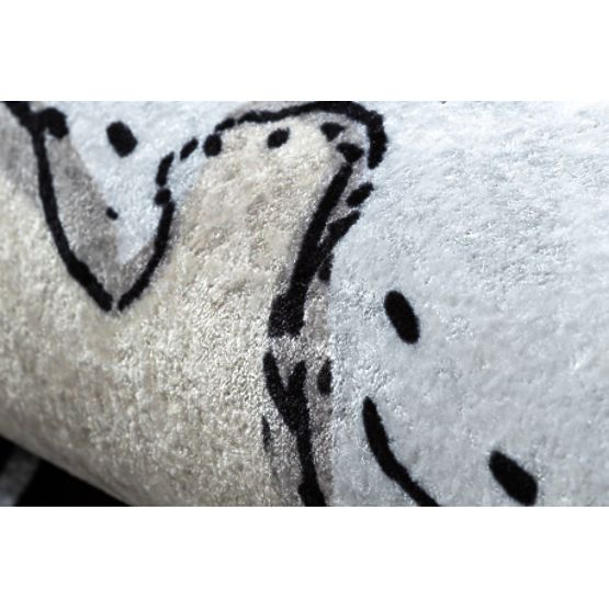 JUNIOR 51974.802 Washable Rug Bears, Animals for Children Anti-Slip - Grey