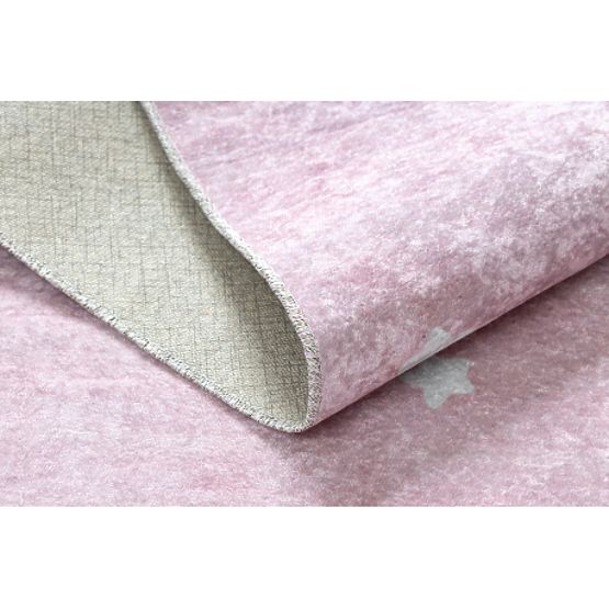 JUNIOR 52063.802 Washing Mat Rainbow, Clouds for Children Anti-slip - Pink