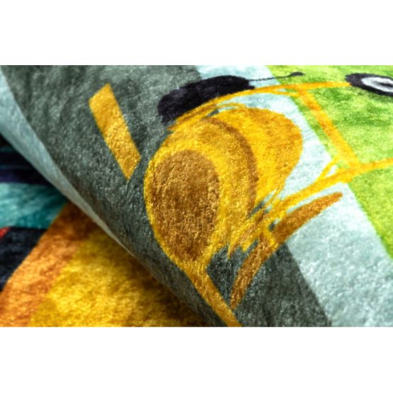 JUNIOR 52105.801 Washing Mat Construction Site, Street for Kids Non-Slip - Blue