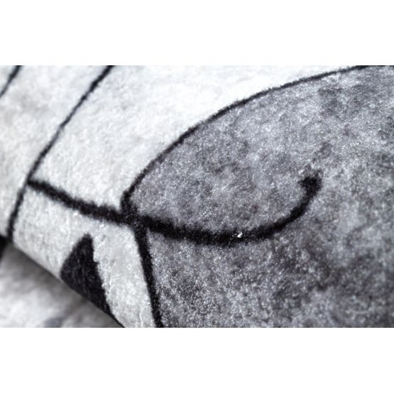 JUNIOR 52107.801 Washable Rug Bears, Animals, Streets for Kids Anti-Slip - Grey