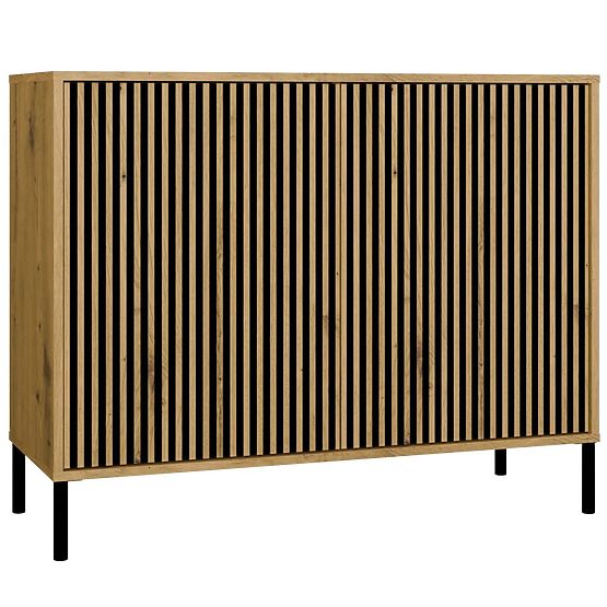 KAMARO 2D SLIM ARTISAN OAK Grooved Front Sideboard