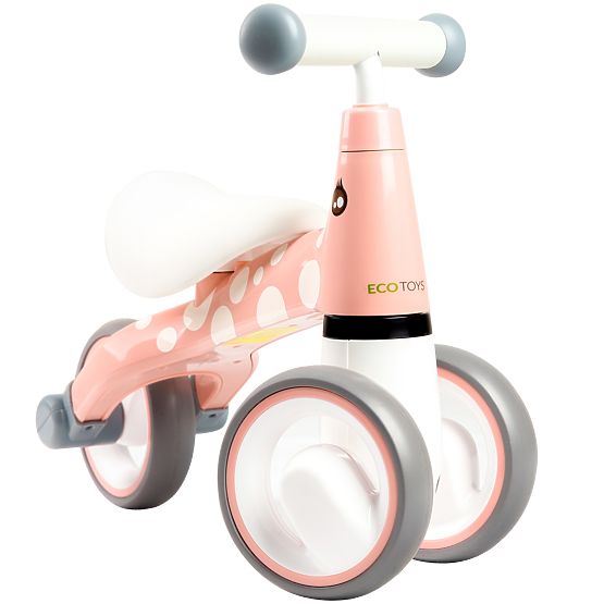 Kickback scooter Mini - pink with white polka dots