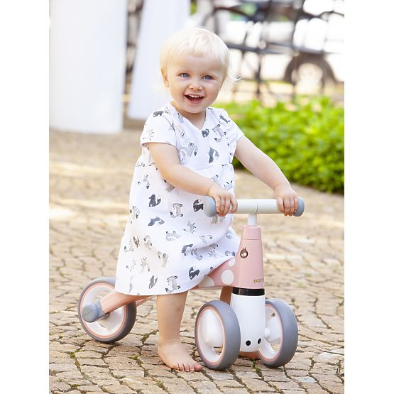 Kickback scooter Mini - pink with white polka dots