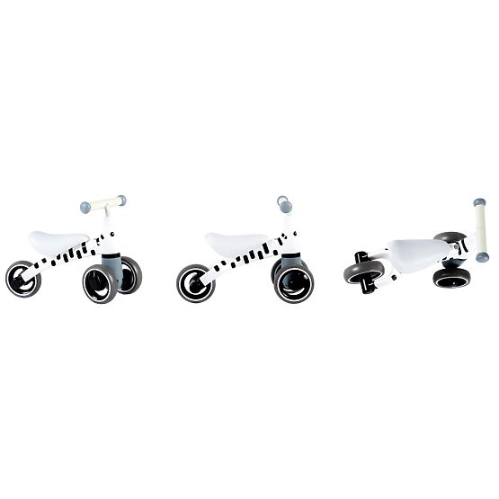 Kickback scooter Mini - white with black strips