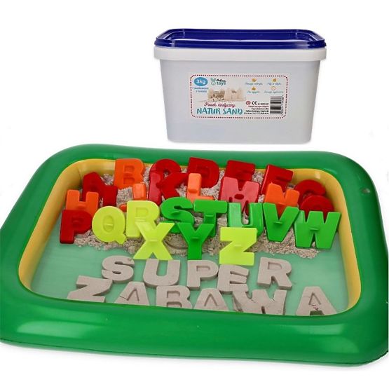 Kinetic sand 3 kg with inflatable sandbox and molds