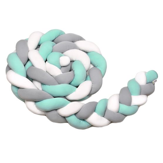 Knitted Bumper - Grey, White and Green