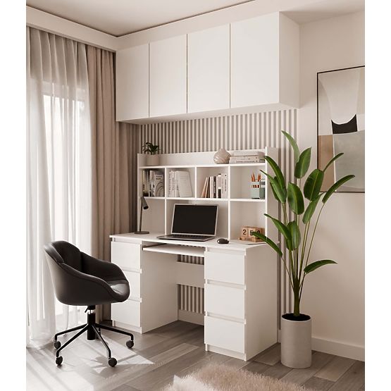 KUBA Desk + Top Unit Set WHITE