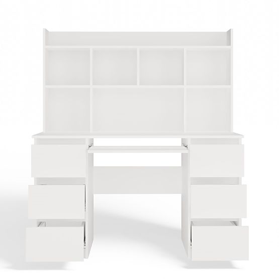 KUBA Desk + Top Unit Set WHITE
