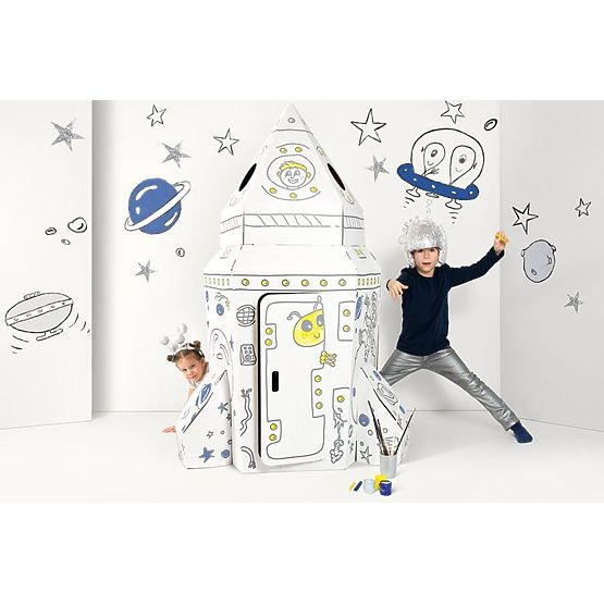 Large Cardboard Space Rocket