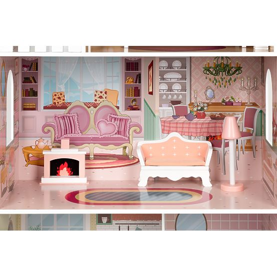 Large Dollhouse with Furniture Set ECOTOYS