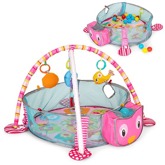 Large Educational Mat 3-in-1 Playpen 30 Balls 0+ ECOTOYS