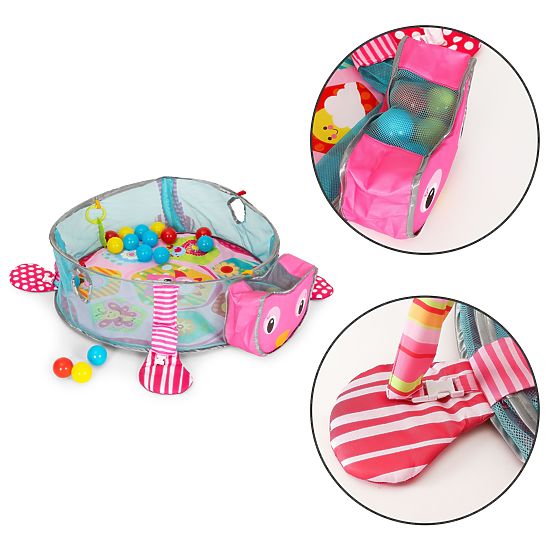 Large Educational Mat 3-in-1 Playpen 30 Balls 0+ ECOTOYS