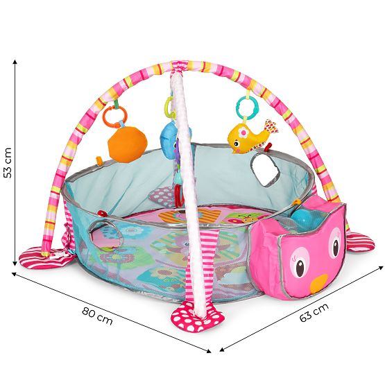 Large Educational Mat 3-in-1 Playpen 30 Balls 0+ ECOTOYS