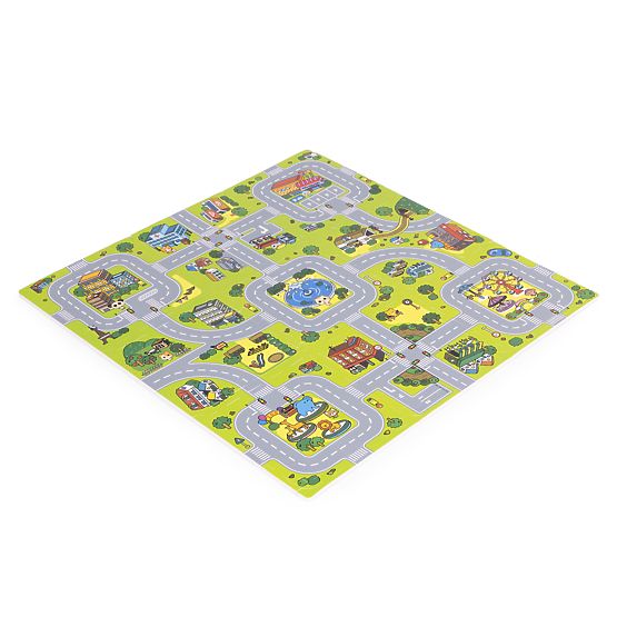 Large EVA Foam Mat for Children City 90.5x90.5 cm 21 pcs ECOTOYS