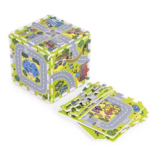 Large EVA Foam Mat for Children City 90.5x90.5 cm 21 pcs ECOTOYS