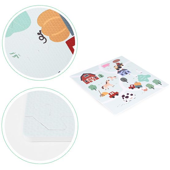 Large EVA Foam Mat for Children Farm 90.5x90.5 cm 21 pcs ECOTOYS