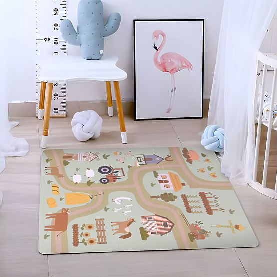 Large EVA Foam Mat for Children Farm 90.5x90.5 cm 21 Pieces ECOTOYS