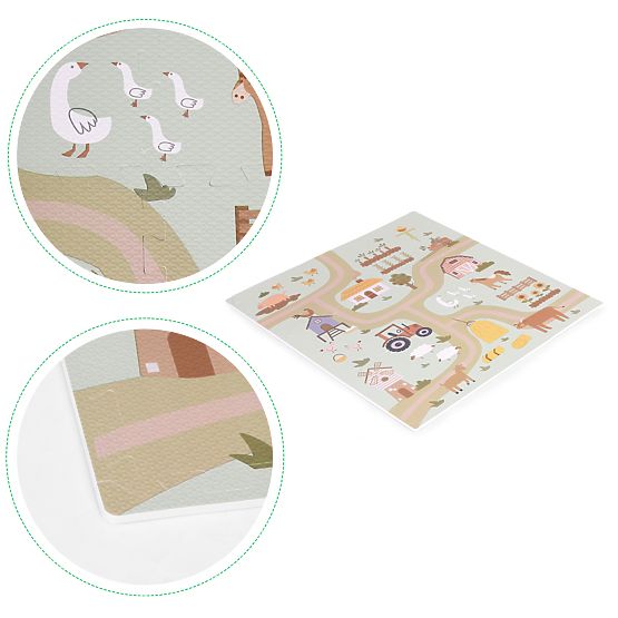 Large EVA Foam Mat for Children Farm 90.5x90.5 cm 21 Pieces ECOTOYS