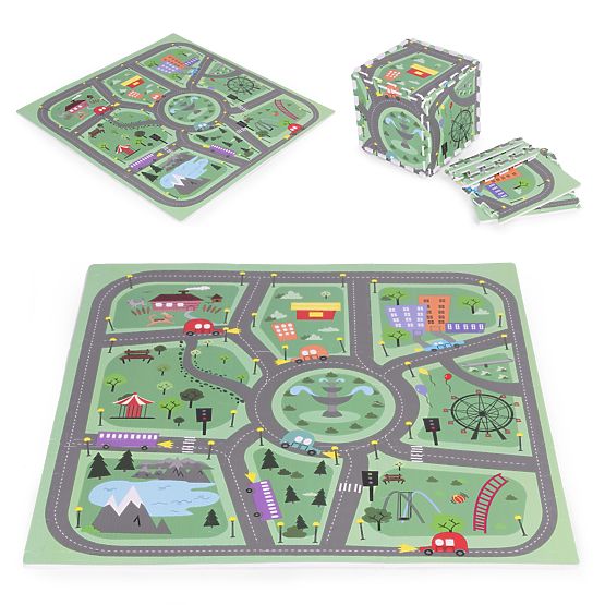 Large Foam Mat EVA for Children City 90.5x90.5 cm 21 pcs ECOTOYS