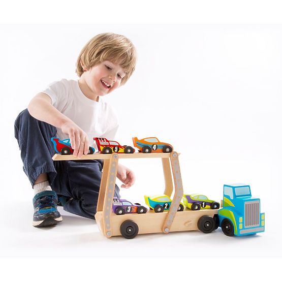 Large Truck with Racing Cars
