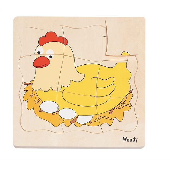 Layered Puzzle Life of a Hen
