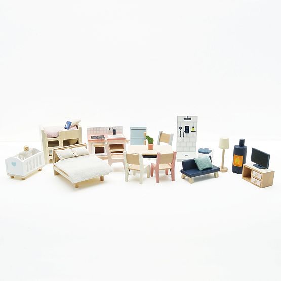Le Toy Van Furniture Starter Daisylane - Complete Set for Dollhouses