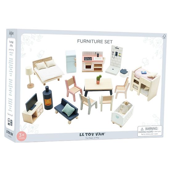 Le Toy Van Furniture Starter Daisylane - Complete Set for Dollhouses