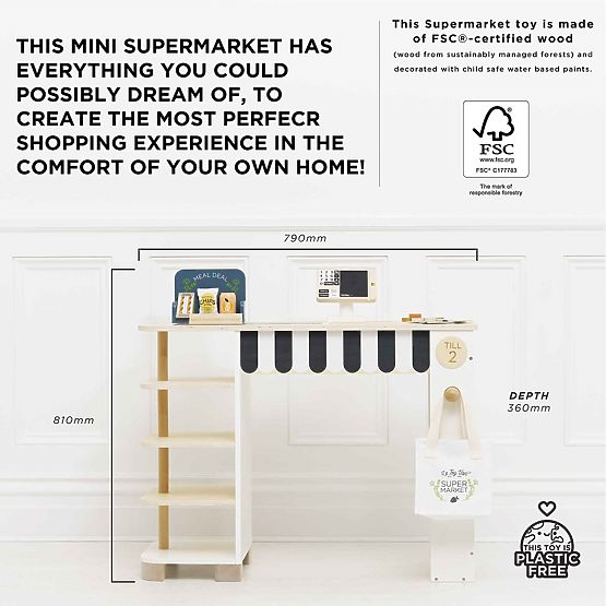 Le Toy Van Market Stall with Cash Register and Accessories