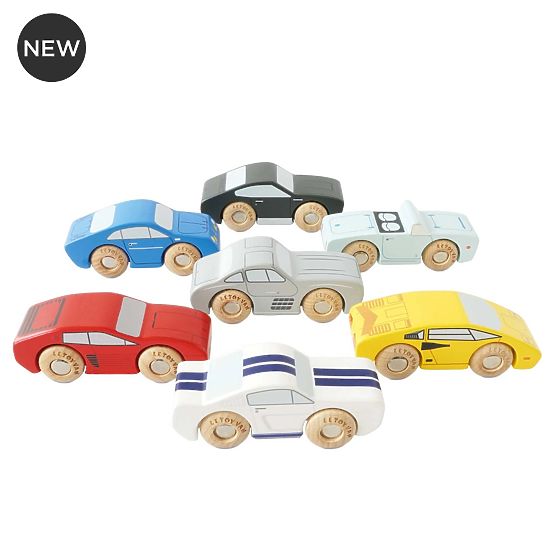Le Toy Van Set of Wooden Sports Cars