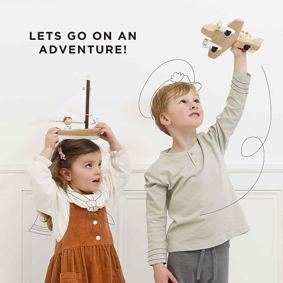 Le Toy Van Wooden Sailboat with Captain